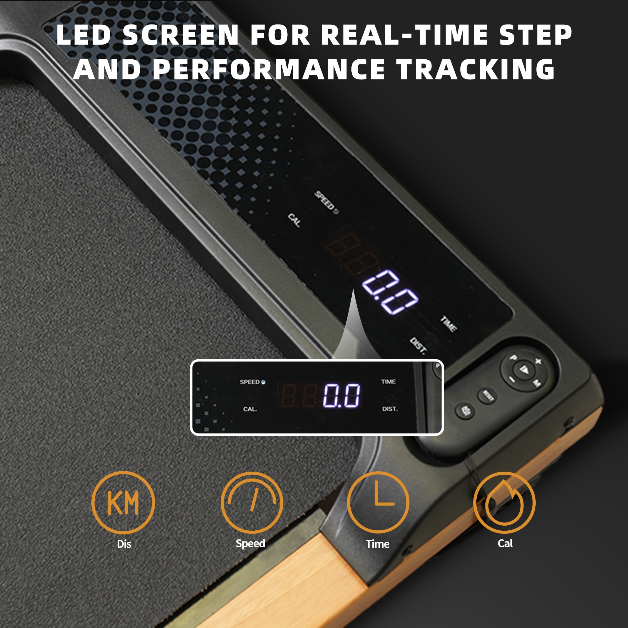 6% Incline Walking Pad Treadmill - Portable Compact Treadmills Under Desk Treadmill, Incline Treadmills For Home Office, Upright Stand, 1HP Portable Treadmill With 220 Lbs Capacity,LED Display_voghion.com